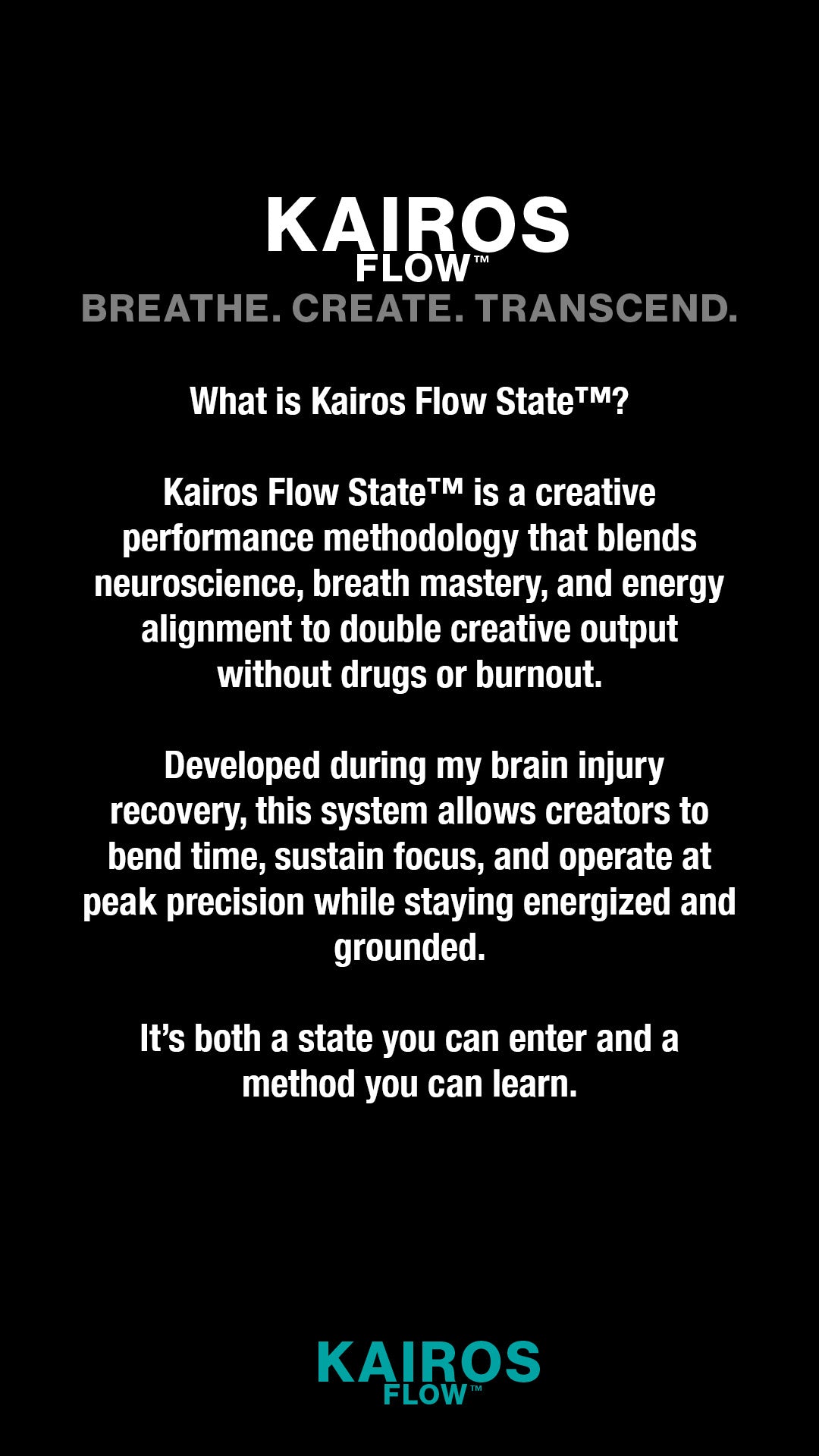 Kairos Flow™ - One-Page Guide