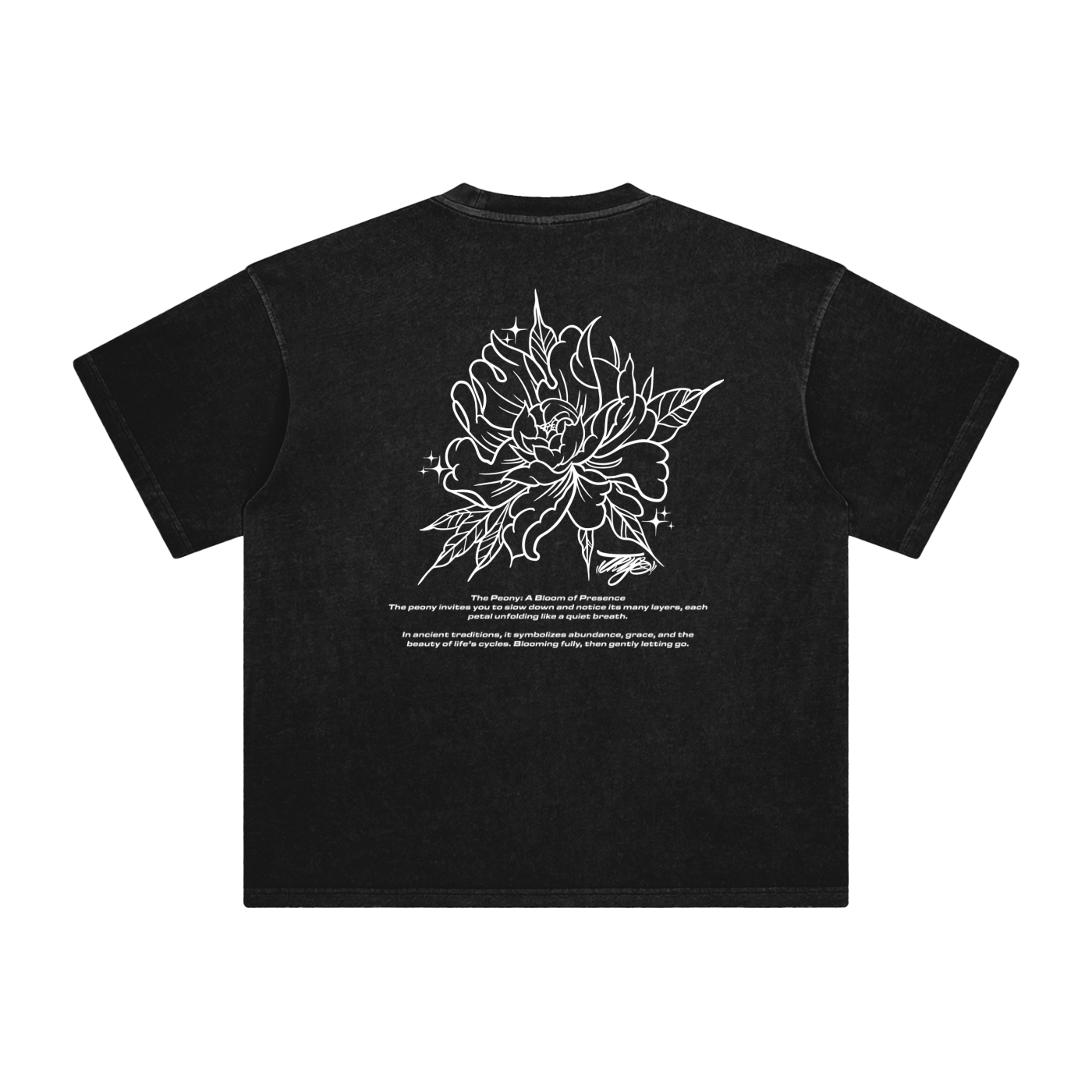 The Peony Capsule Tee – Oversized Fit